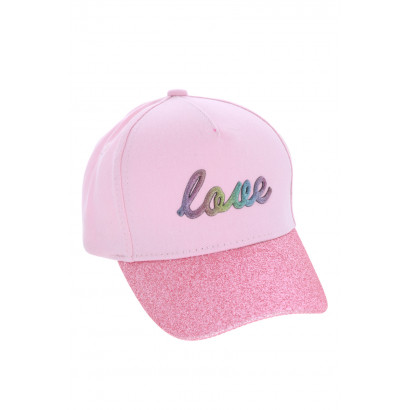 CAP FOR KIDS WITH GLITTERS AND LOVE
