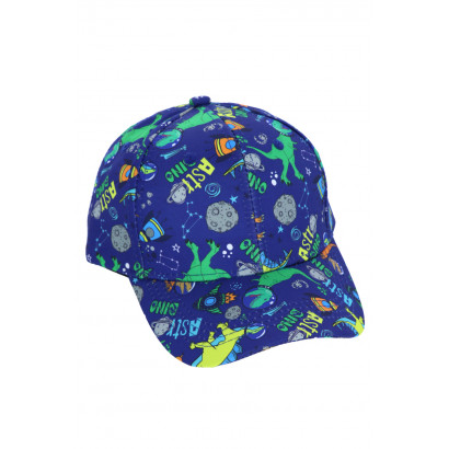 CAP FOR KIDS WITH SPACE, DINOSAURES PATTERN