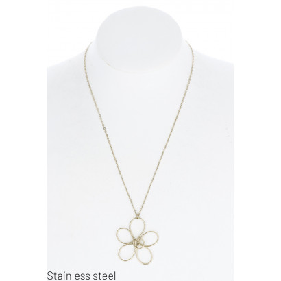 STAINL.STEEL NECKLACE WITH...