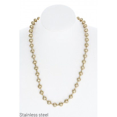 BALL CHAIN STAINLESS STEEL NECKLACE