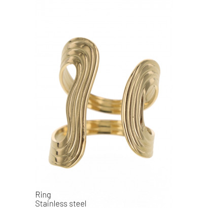 RING STAINLESS STEEL WITH ASYMMETRICAL SHAPE