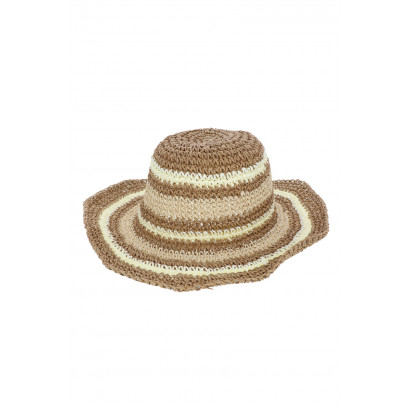 CROCHETED SUNBONNET WITH LINES