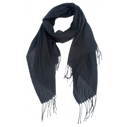 SCARF SOLID COLOR WITH FRINGES