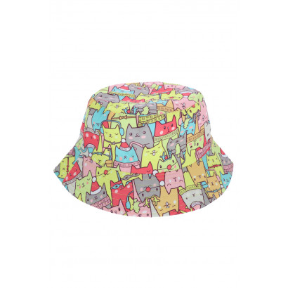 BUCKET HAT FOR KIDS WITH FUNNY CATS PATTERN