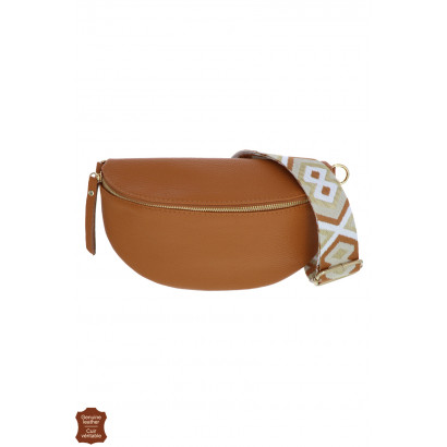 CÉLINA, WAIST LEATHER BAG, SOLID COLOR, WEBBING