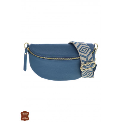 CÉLINA, WAIST LEATHER BAG, SOLID COLOR, WEBBING