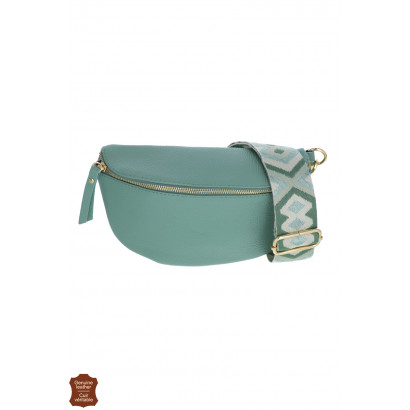 CÉLINA, WAIST LEATHER BAG, SOLID COLOR, WEBBING