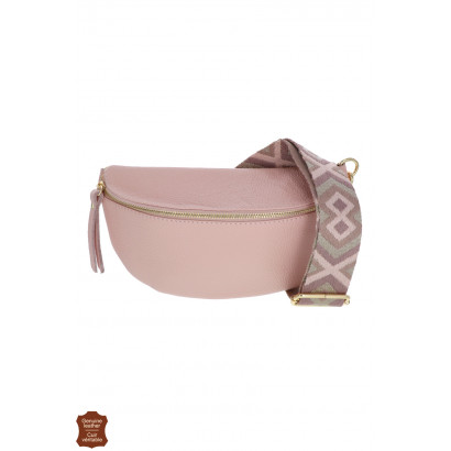 CÉLINA, WAIST LEATHER BAG, SOLID COLOR, WEBBING