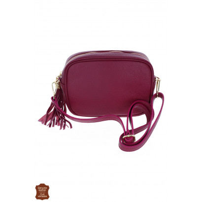 CAMILLE, LEATHER SADDLE BAG, FRONT POCKET