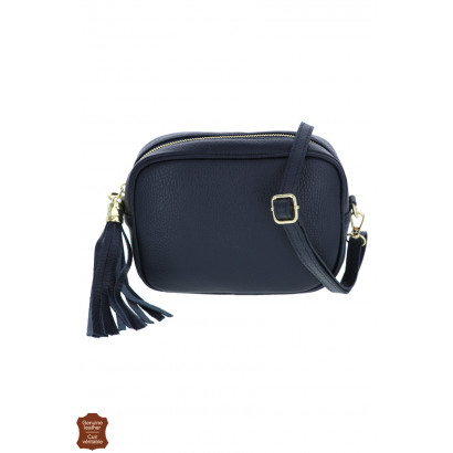 CAMILLE, LEATHER SADDLE BAG, FRONT POCKET