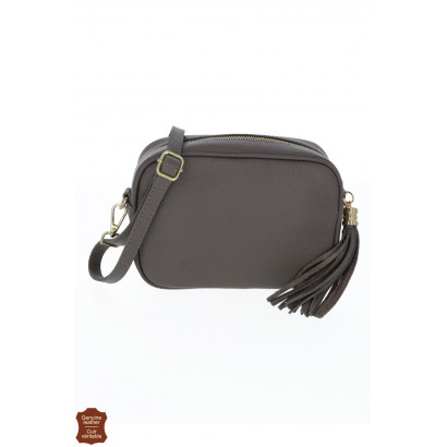 CAMILLE, LEATHER SADDLE BAG, FRONT POCKET