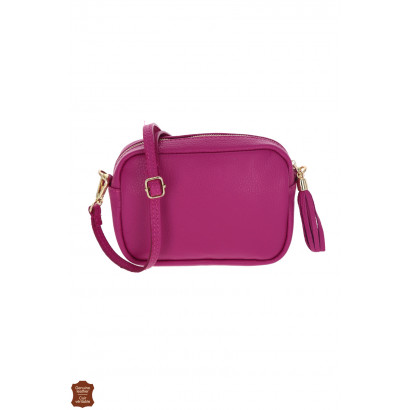 CAMILLE, LEATHER SADDLE BAG, FRONT POCKET