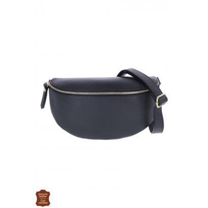CLARA, WAIST LEATHER BAG IN SOLID COLOR