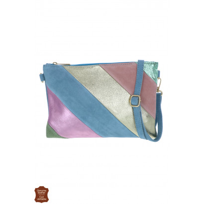 LELIA, BOLSO MANO ANTE, PARTE BRILLANTE, PATCHWORK