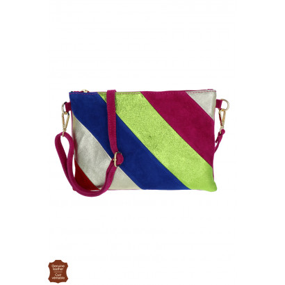 LELIA, BOLSO MANO ANTE, PARTE BRILLANTE, PATCHWORK