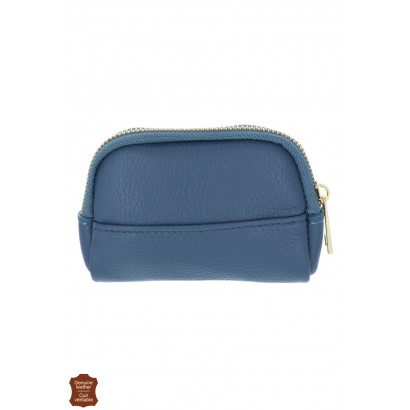 LEATHER PURSE IN SOLID COLOR