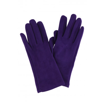 SUEDE GLOVES SOLID COLOR