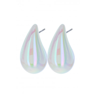 EARRINGS DROP SHAPE RESIN & MOTHER-OF-PEARL EFFECT