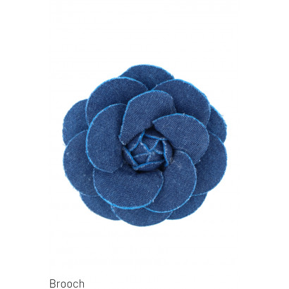 BROOCH WITH JEANS FLOWER SHAPE