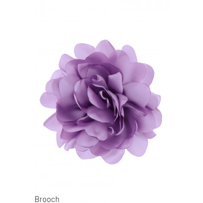 BROOCH WITH FABRIC FLOWER SHAPE