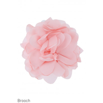 BROOCH WITH FABRIC FLOWER SHAPE