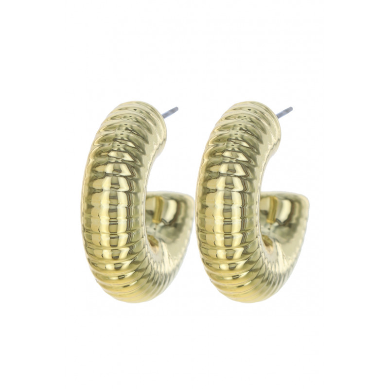 EARRINGS HALF MOON WITH STRIPES