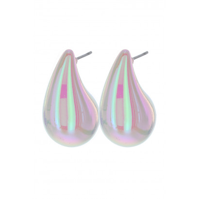 EARRINGS DROP SHAPE RESIN & MOTHER-OF-PEARL EFFECT