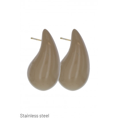 STEEL EARRING DROP SHAPE IN...