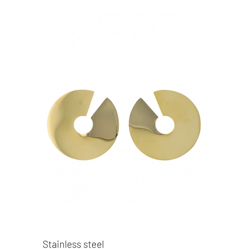 STEEL EARRING GEOMETRIC SHAPE