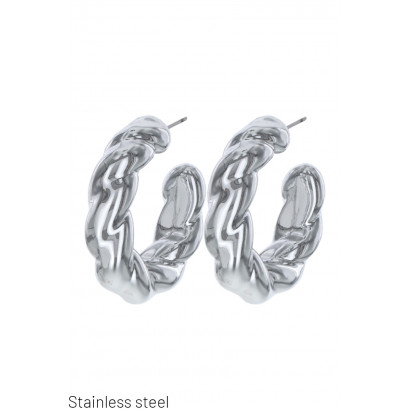 EARRINGS RING SHAPE TWISTED