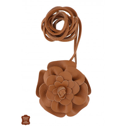 LEATHER BELT WITH FLOWER