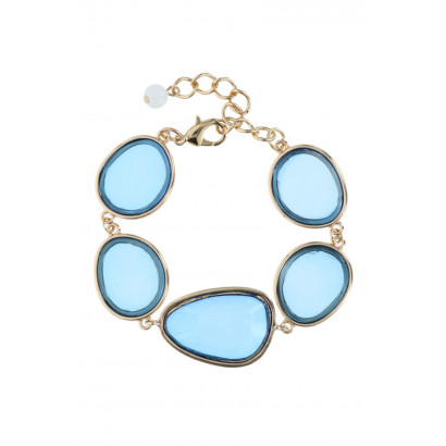 BRACELET WITH TRANSPARENT & ASYMMETRIC STONES