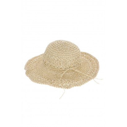 PAPER STRAW HAT WITH KNOT