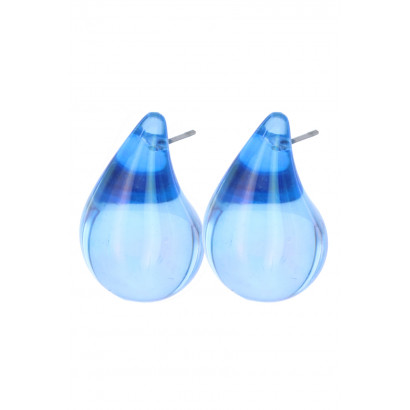 EARRINGS DROP SHAPE TRANSPARENT RESIN