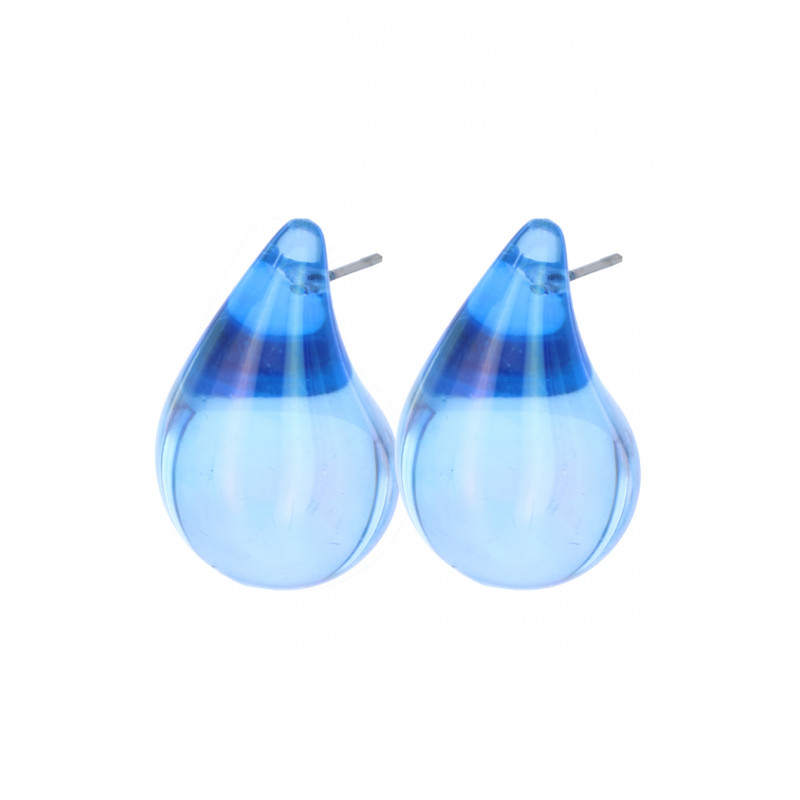 EARRINGS DROP SHAPE TRANSPARENT RESIN