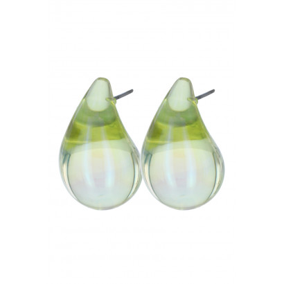 EARRINGS DROP SHAPE TRANSPARENT RESIN