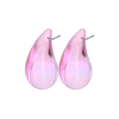 EARRINGS DROP SHAPE TRANSPARENT RESIN