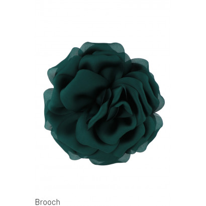 BROOCH WITH FABRIC FLOWER SHAPE