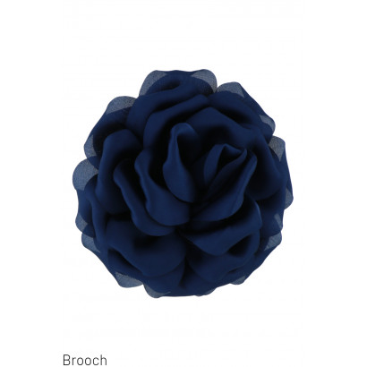 BROOCH WITH FABRIC FLOWER SHAPE