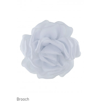 BROOCH WITH FABRIC FLOWER SHAPE