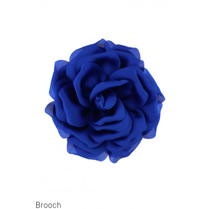 BROOCH WITH FABRIC FLOWER SHAPE