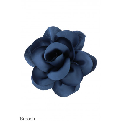 BROOCH WITH FABRIC FLOWER SHAPE