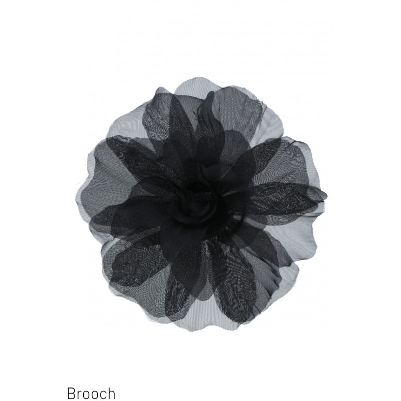 BROOCH WITH ORGANZA FLOWER SHAPE