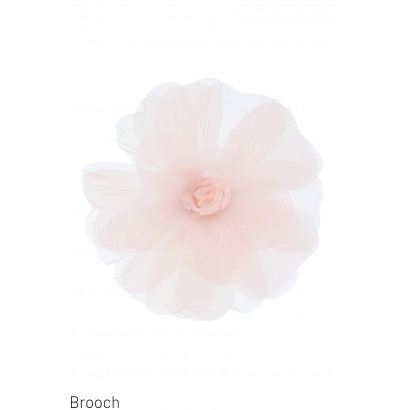 BROOCH WITH ORGANZA FLOWER SHAPE