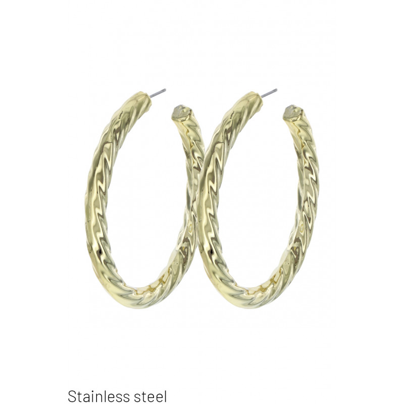 EARRINGS RING SHAPE TWISTED