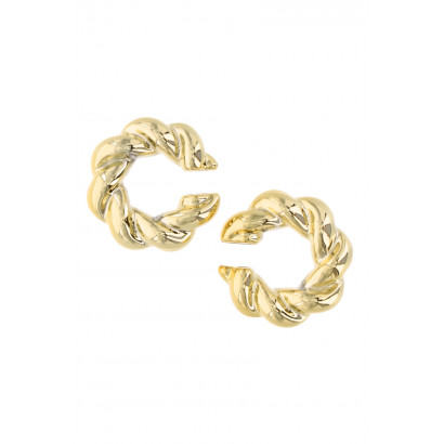 EAR CUFF ROND EN GEDRAAID