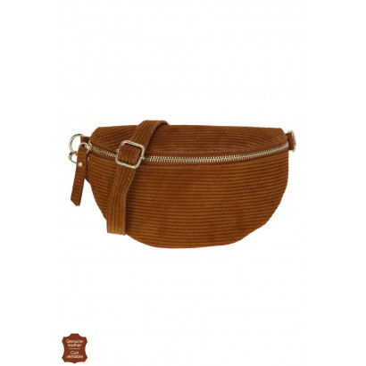 ADELIA, STRIPED SUEDE WAIST BAG