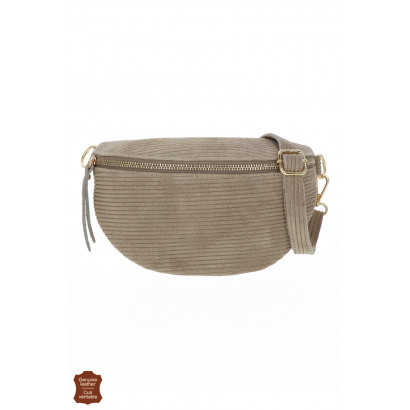 ADELIA, STRIPED SUEDE WAIST BAG