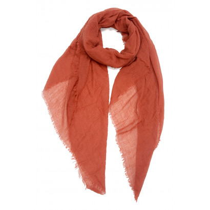 SCARF SOLID COLOR WITH FRINGES