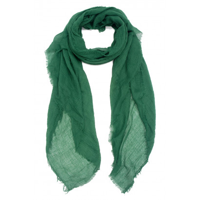 SCARF SOLID COLOR WITH FRINGES